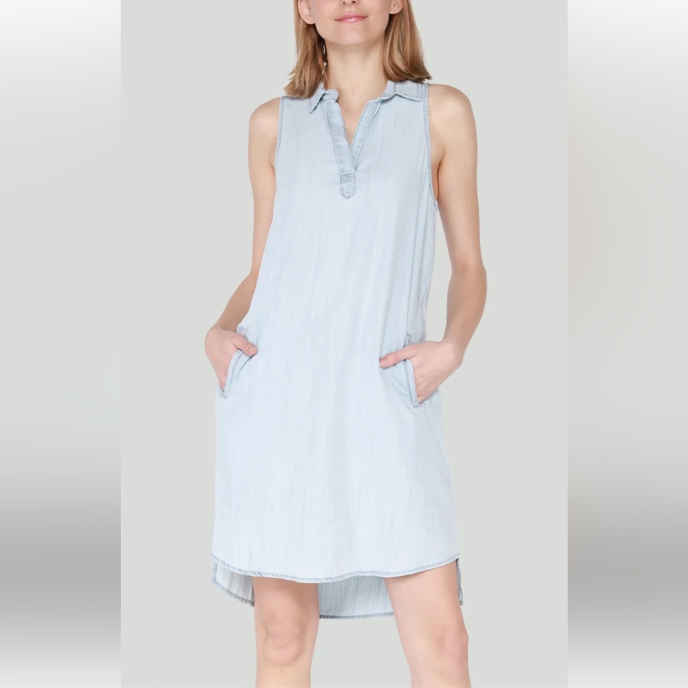 Devoted light denim Sleeveless Blue Dress NWT